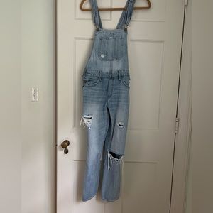 Lucky jeans distressed overalls, excellent condition
